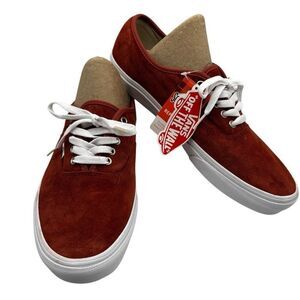 Vans Authentic Lace-Up Suede Sneakers in Brown True White Size Men’s‎ 12
